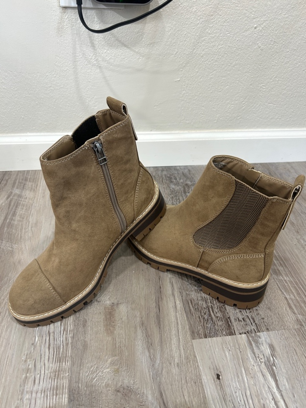 Time and Tru Tan Suede Ankle Boots